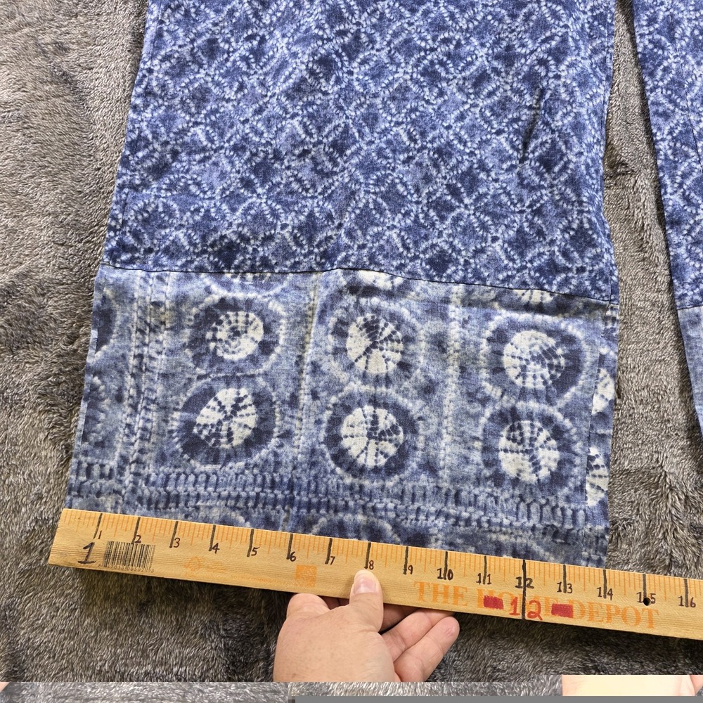 Ralph Lauren Geo Print Linen Wide Leg Trouser Pant Size XL Boho Chic Retro Hippi - Picture 7 of 10
